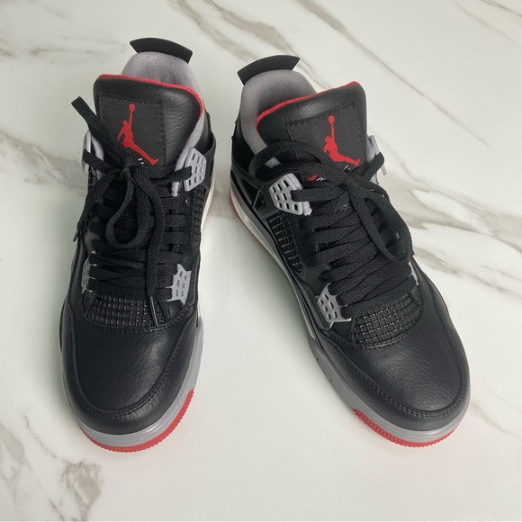 Jordan Other - Men's Black Sneakers Shoes -Air Jordan 4 Retro Bred Reimagined